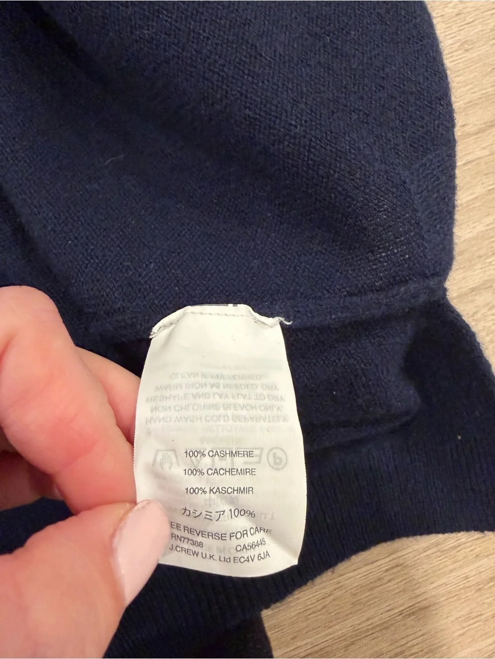 J. Crew | Everyday cashmere crewneck sweater navy size M